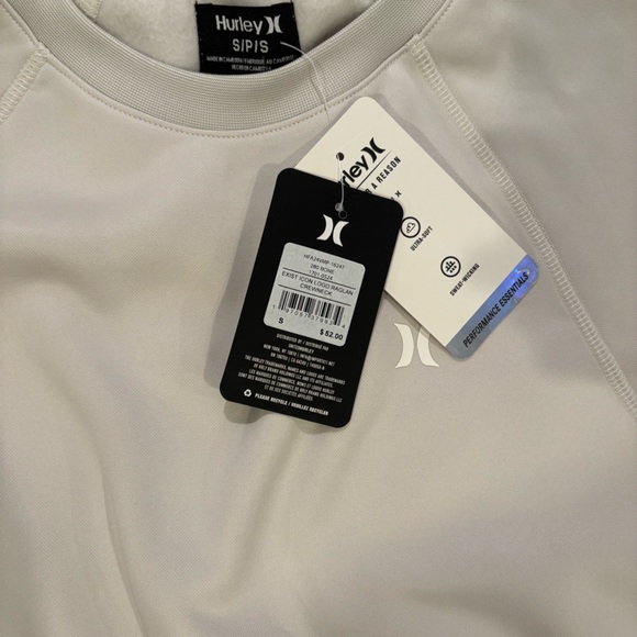 NWT Hurley Exist Icon Logo Raglan Crewneck | Size: Small - Picture 3 of 7